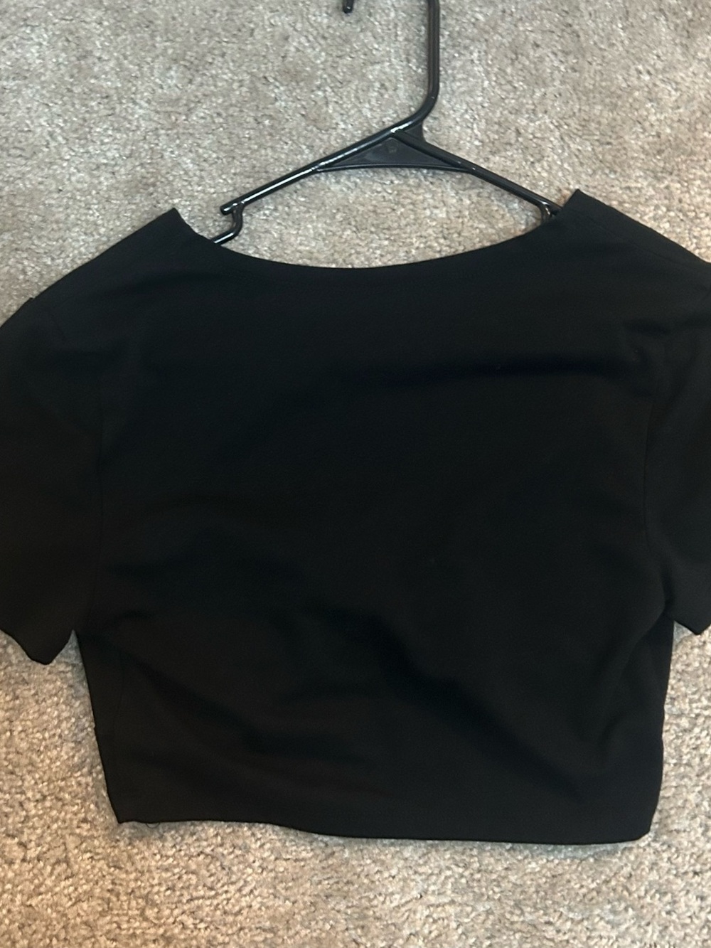 Women’s Black Short Sleeve Crop Top